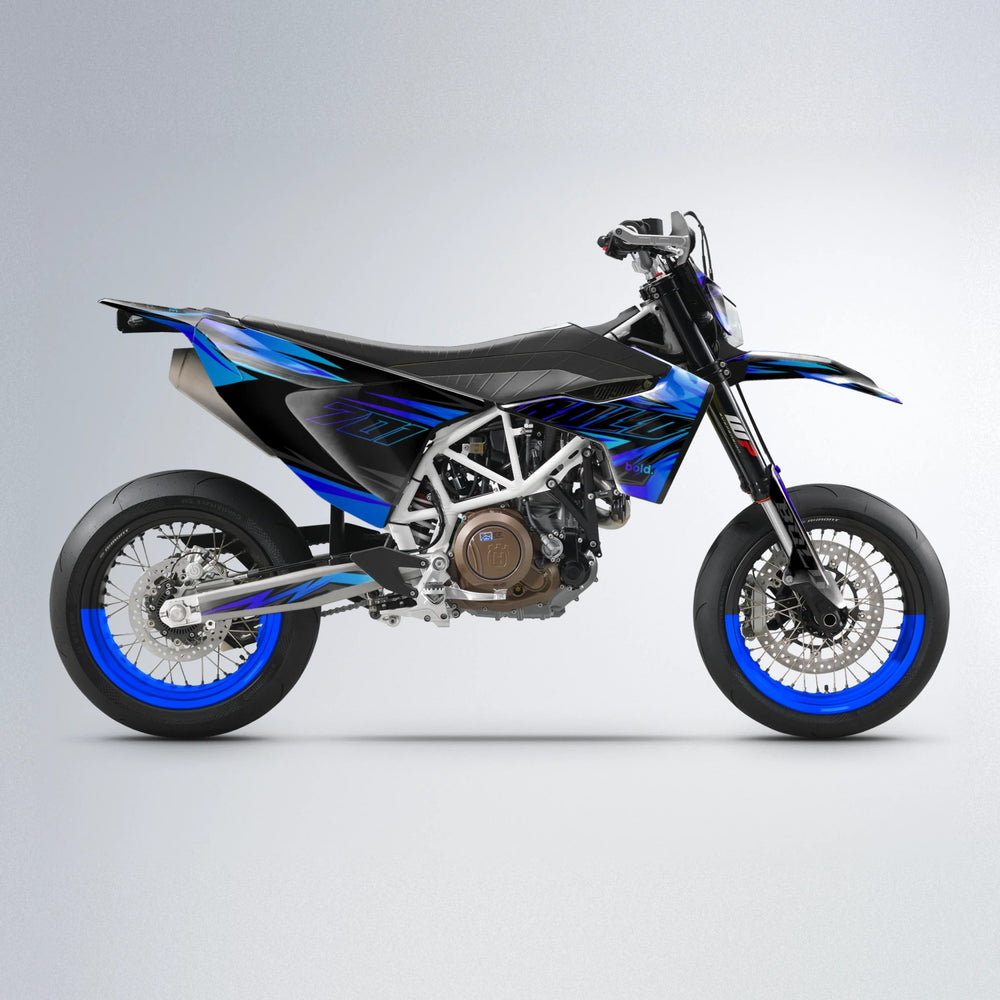 THUNDERSTRUCK Husqvarna 701 supermoto graphics kit in Blue