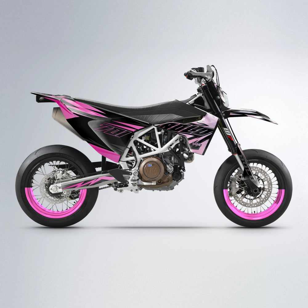 THUNDERSTRUCK Husqvarna 701 supermoto graphics kit in Flamingo