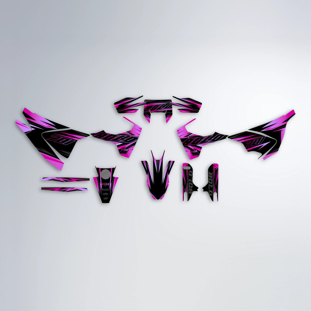 THUNDERSTRUCK Husqvarna 701 graphics kit parts layout in Pink