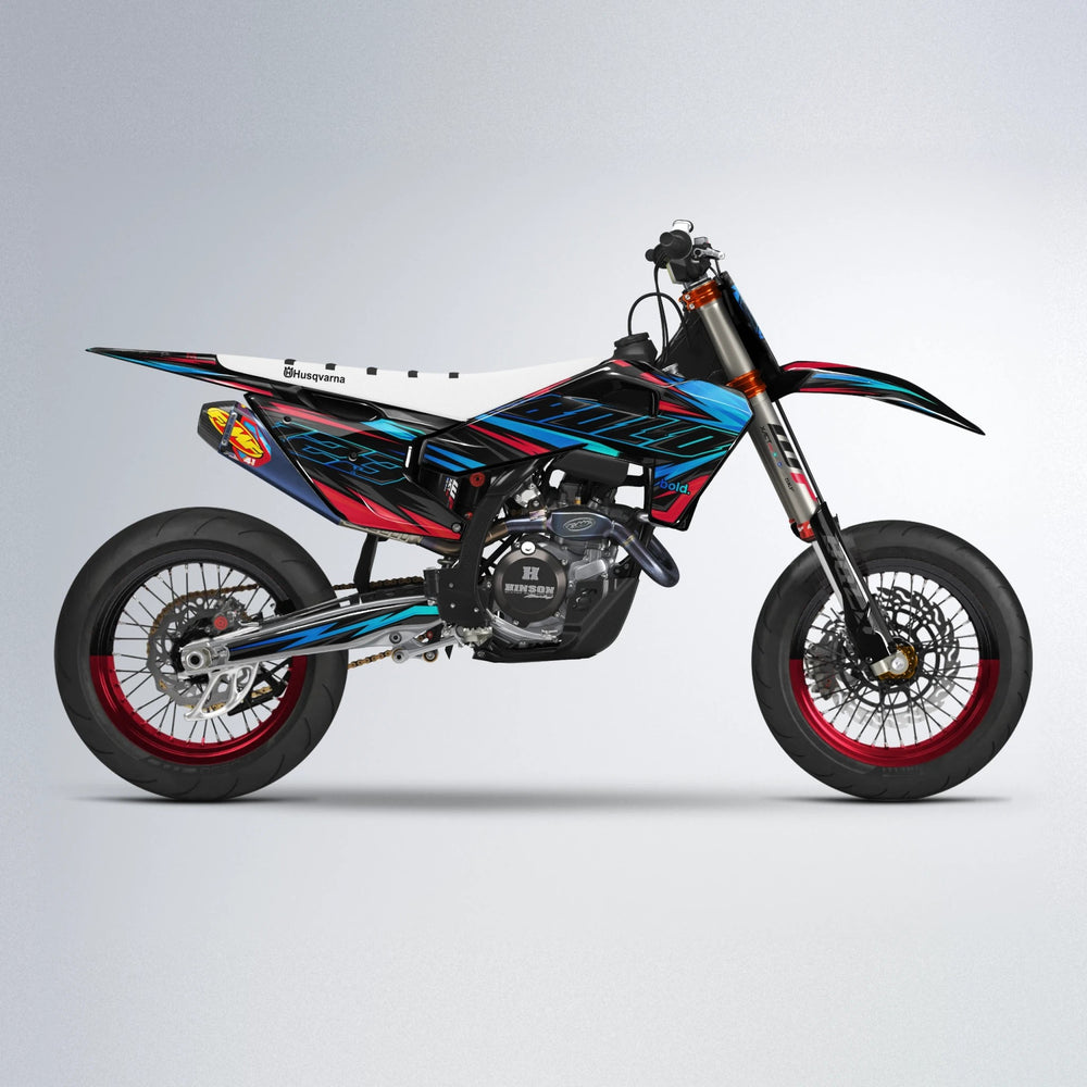 THUNDERSTRUCK Husqvarna FE/TE supermoto graphics kit in Red