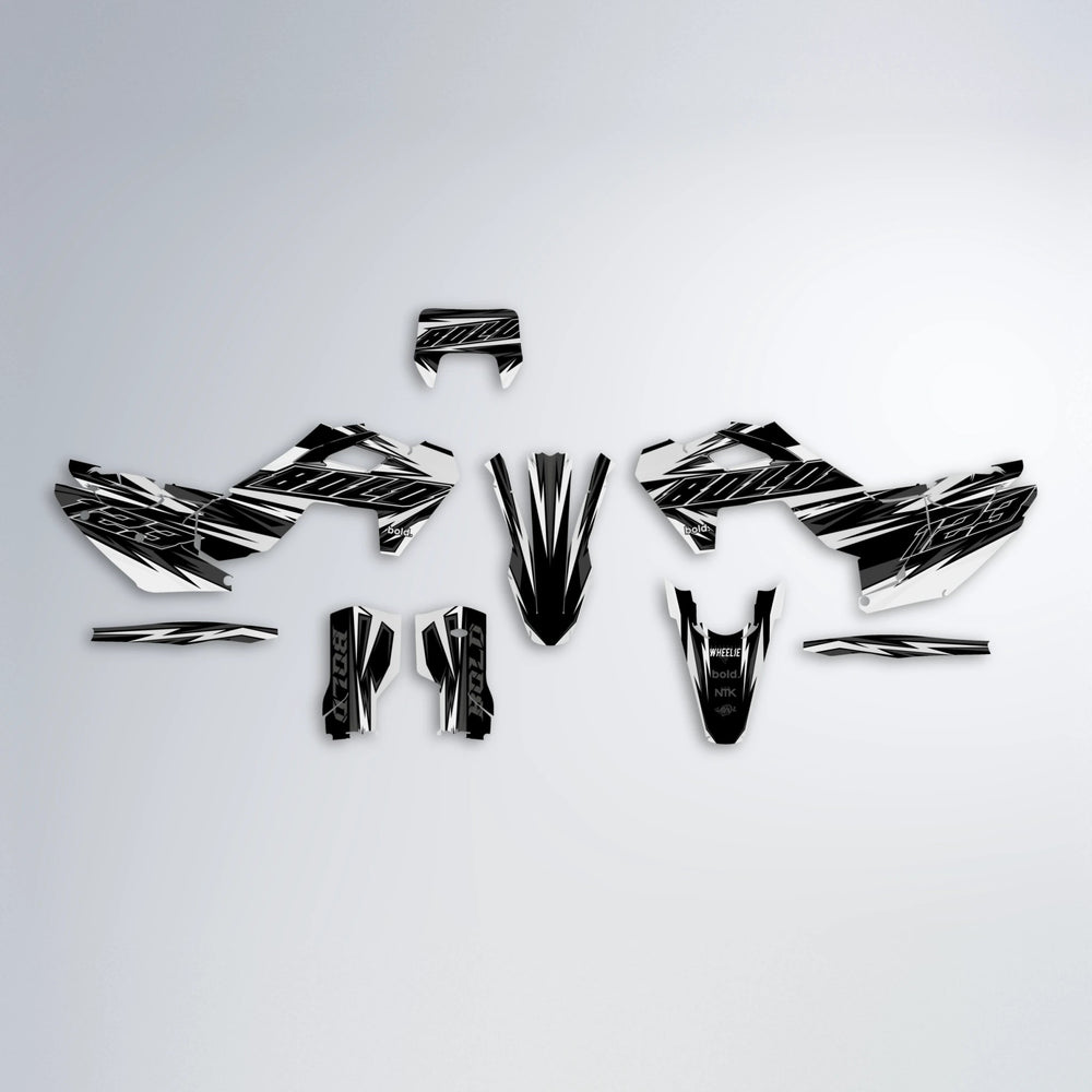 THUNDERSTRUCK Husqvarna FE/TE graphics kit parts layout in White