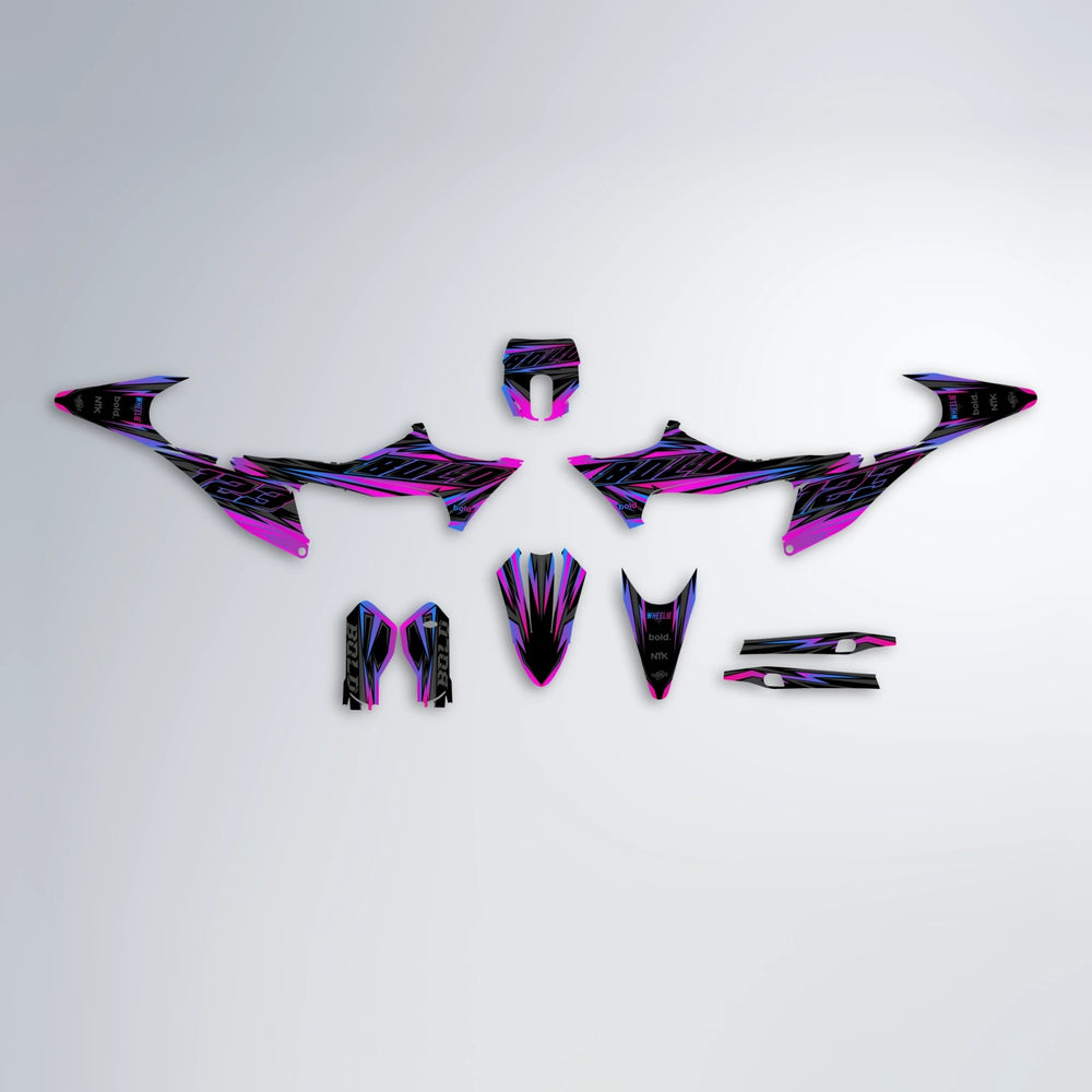 THUNDERSTRUCK Stark Varg MX graphics kit parts layout in Custom Colour