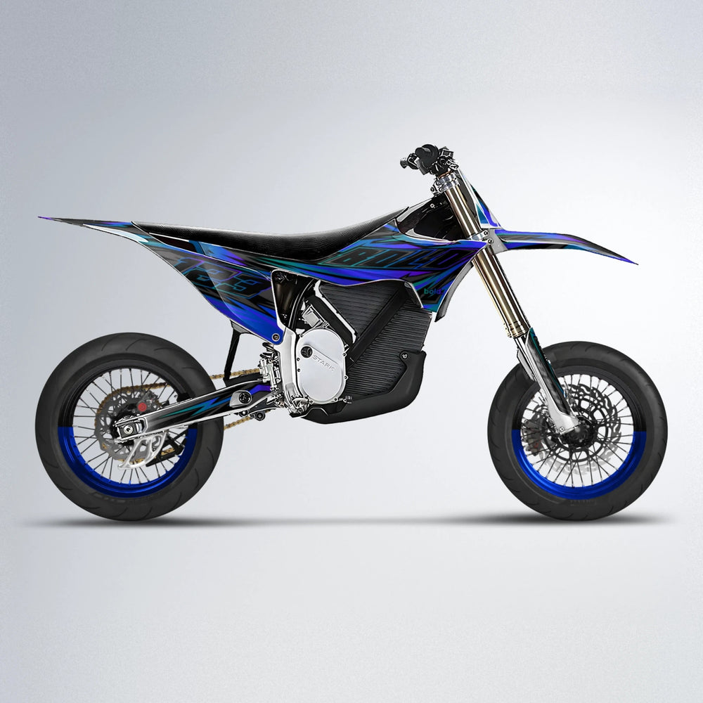 THUNDERSTRUCK Stark Varg SM supermoto graphics kit in Blue