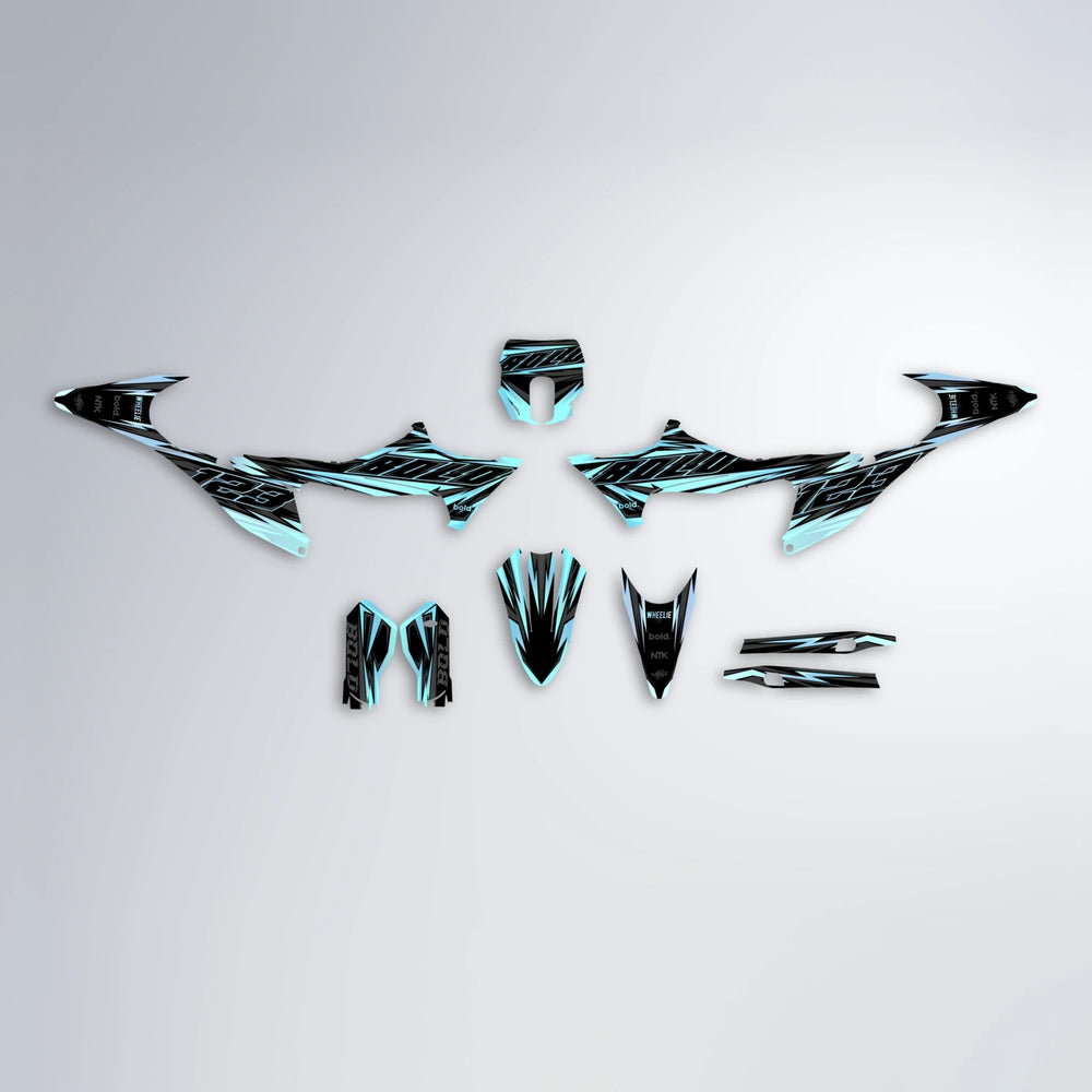 THUNDERSTRUCK Stark Varg SM graphics kit parts layout in Mint