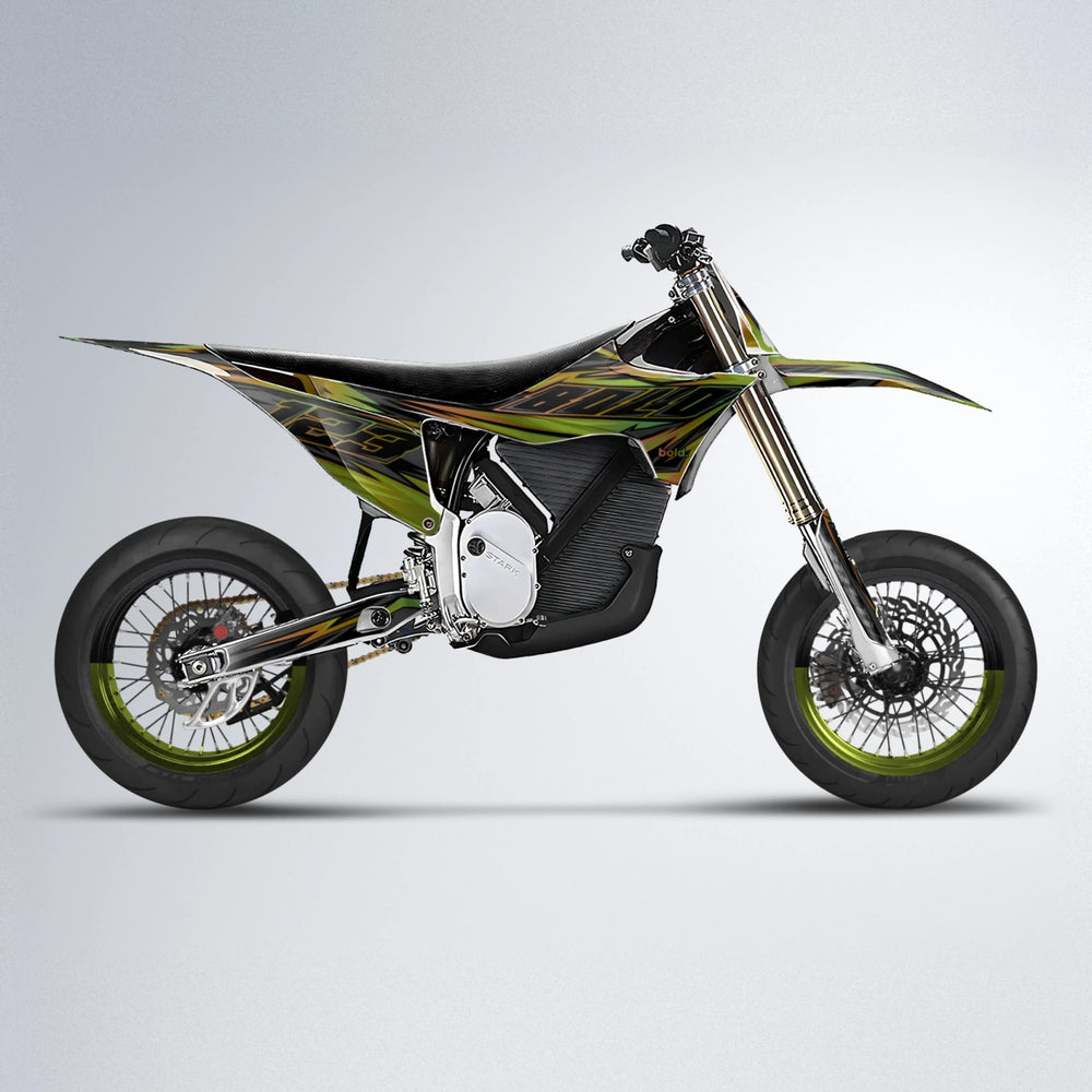 THUNDERSTRUCK Stark Varg SM supermoto graphics kit in Olive