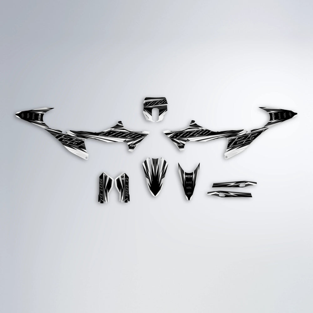THUNDERSTRUCK Stark Varg SM graphics kit parts layout in White