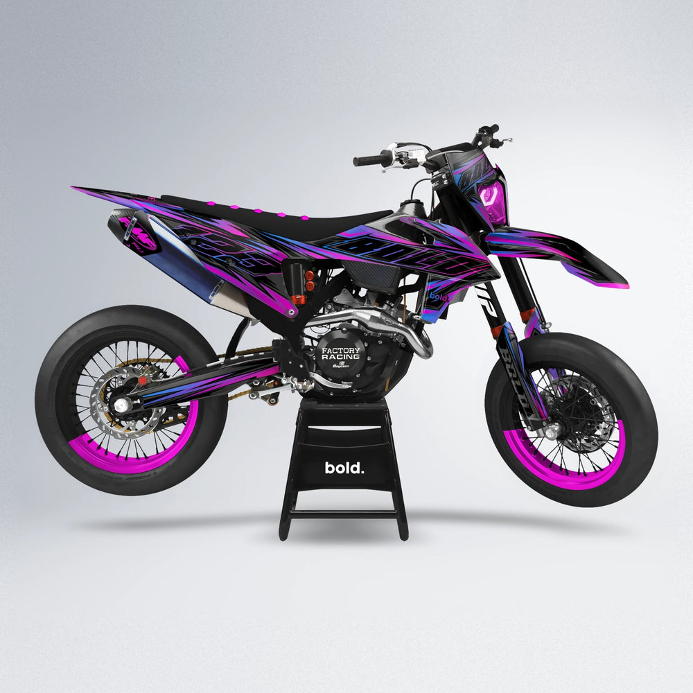 THUNDERSTRUCK supermoto graphics kit in Custom Colour