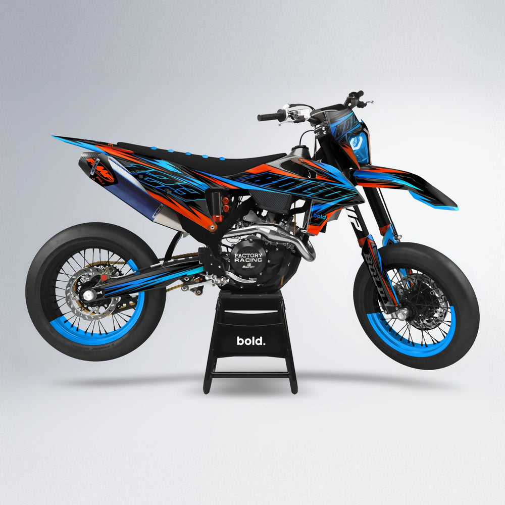 THUNDERSTRUCK supermoto graphics kit in Hybrid