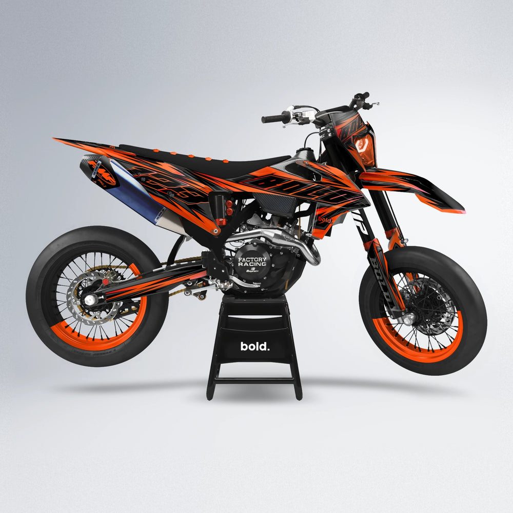 THUNDERSTRUCK supermoto graphics kit in Orange