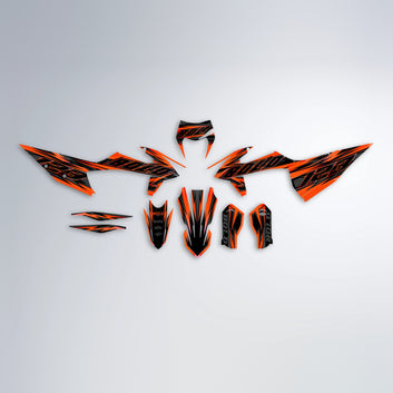 THUNDERSTRUCK graphics kit parts layout in Orange
