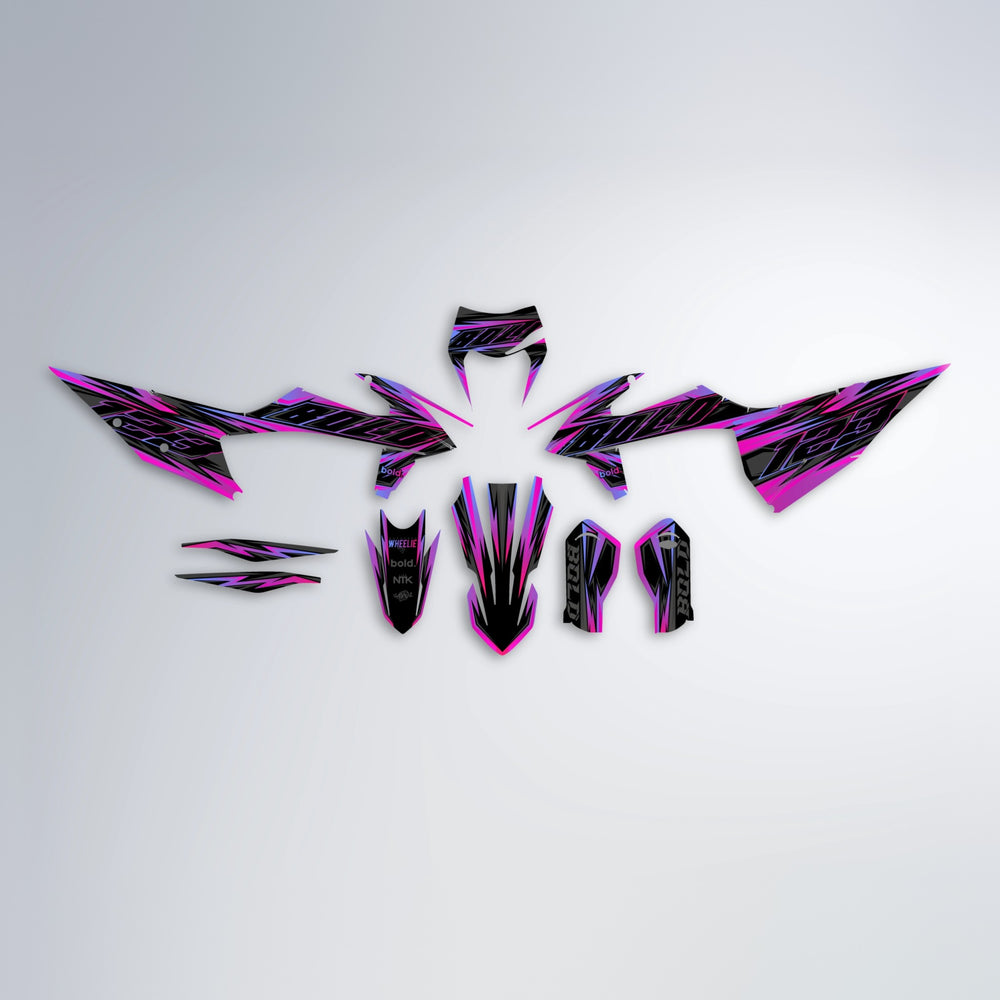 THUNDERSTRUCK graphics kit parts layout in Purple