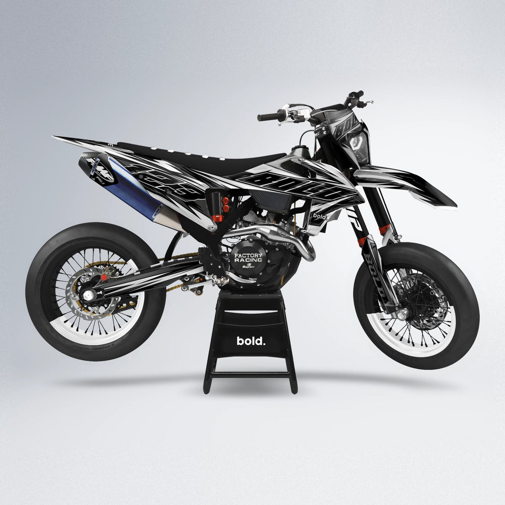 THUNDERSTRUCK supermoto graphics kit in White