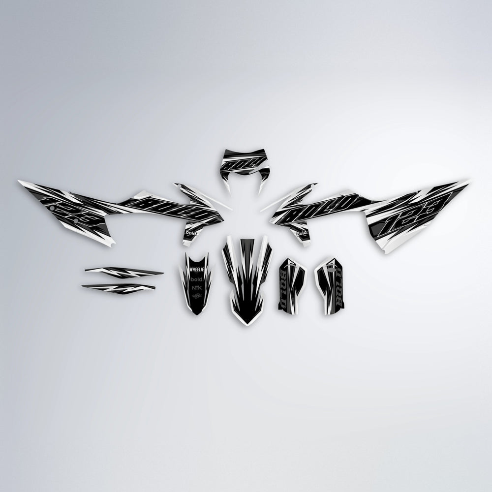 THUNDERSTRUCK graphics kit parts layout in White