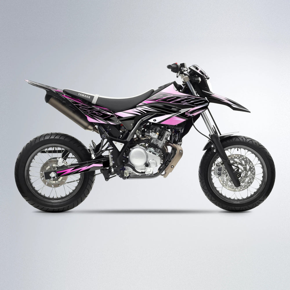 THUNDERSTRUCK Yamaha WR 125X supermoto graphics kit in Flamingo