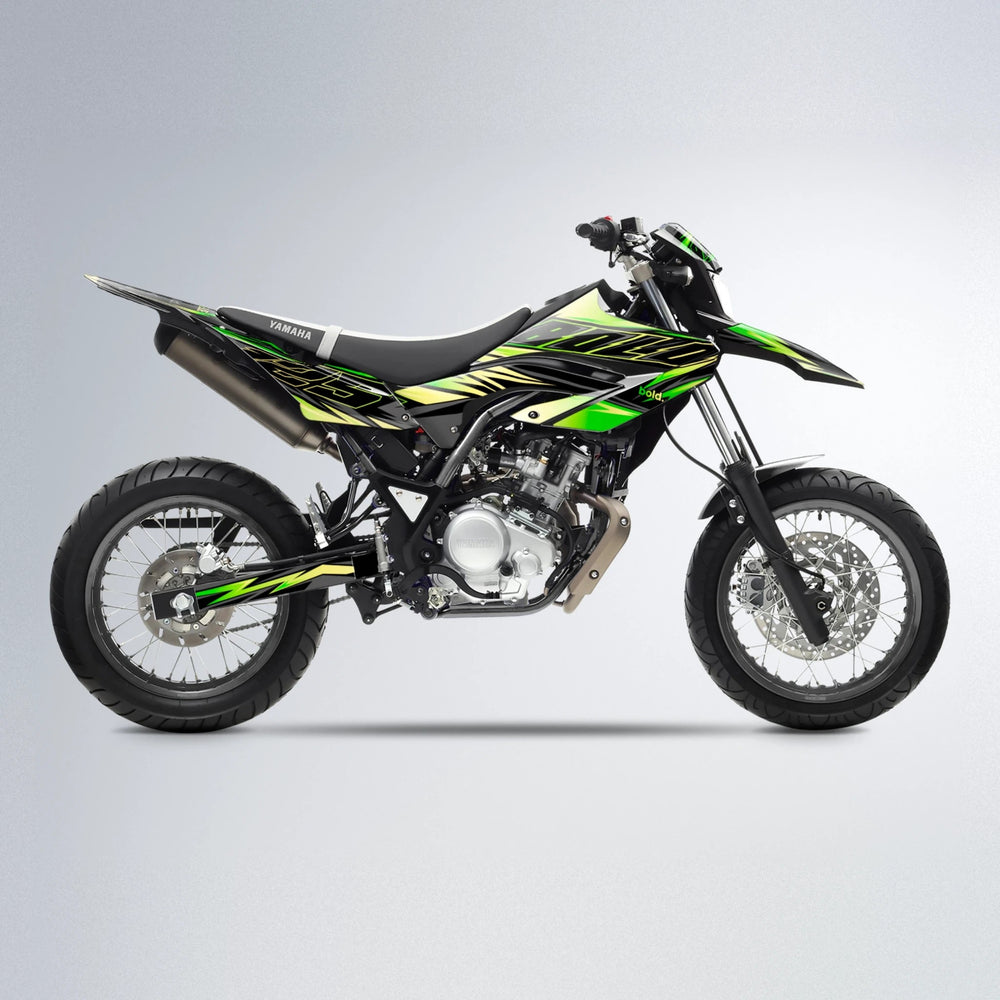 THUNDERSTRUCK Yamaha WR 125X supermoto graphics kit in Green