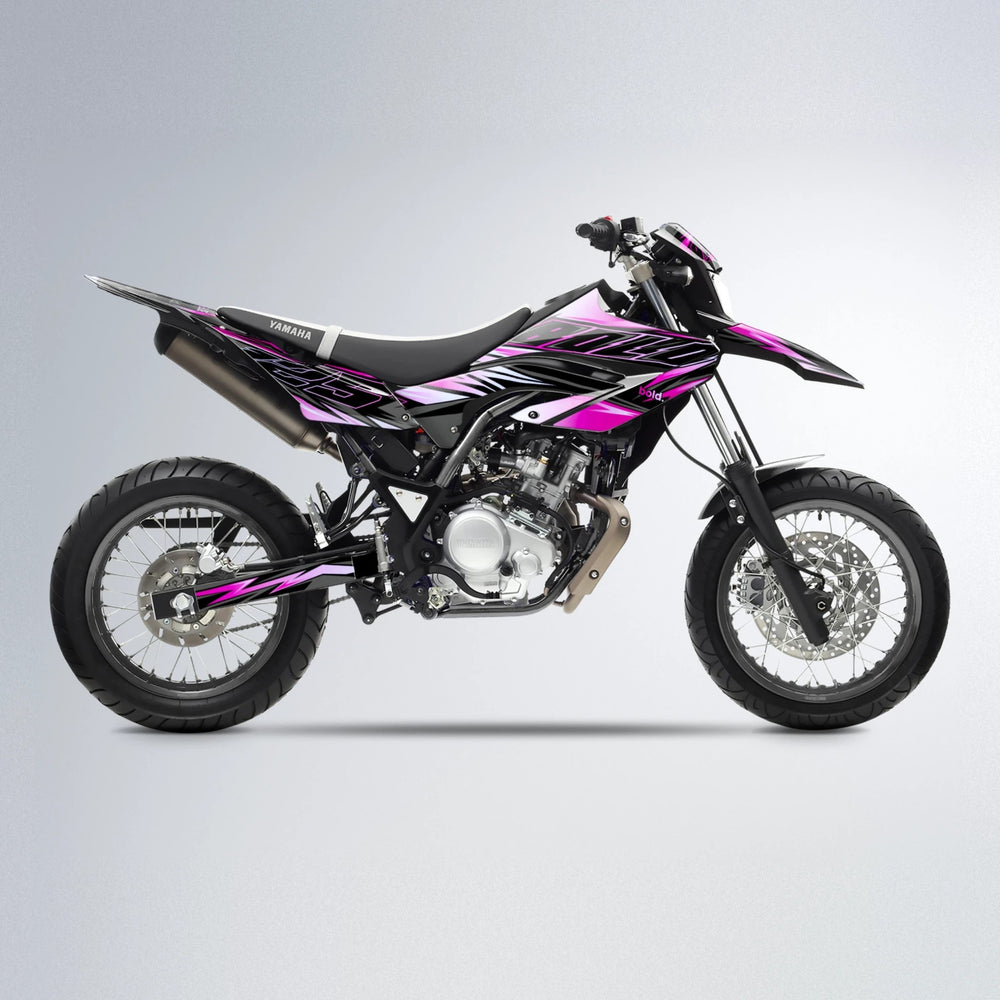 THUNDERSTRUCK Yamaha WR 125X supermoto graphics kit in Pink