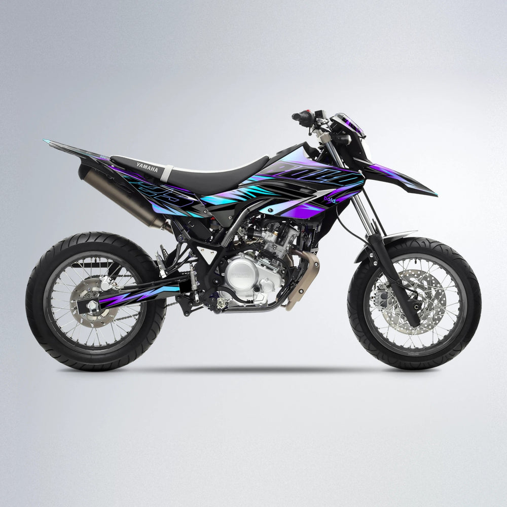 THUNDERSTRUCK Yamaha WR 125X supermoto graphics kit in Purple