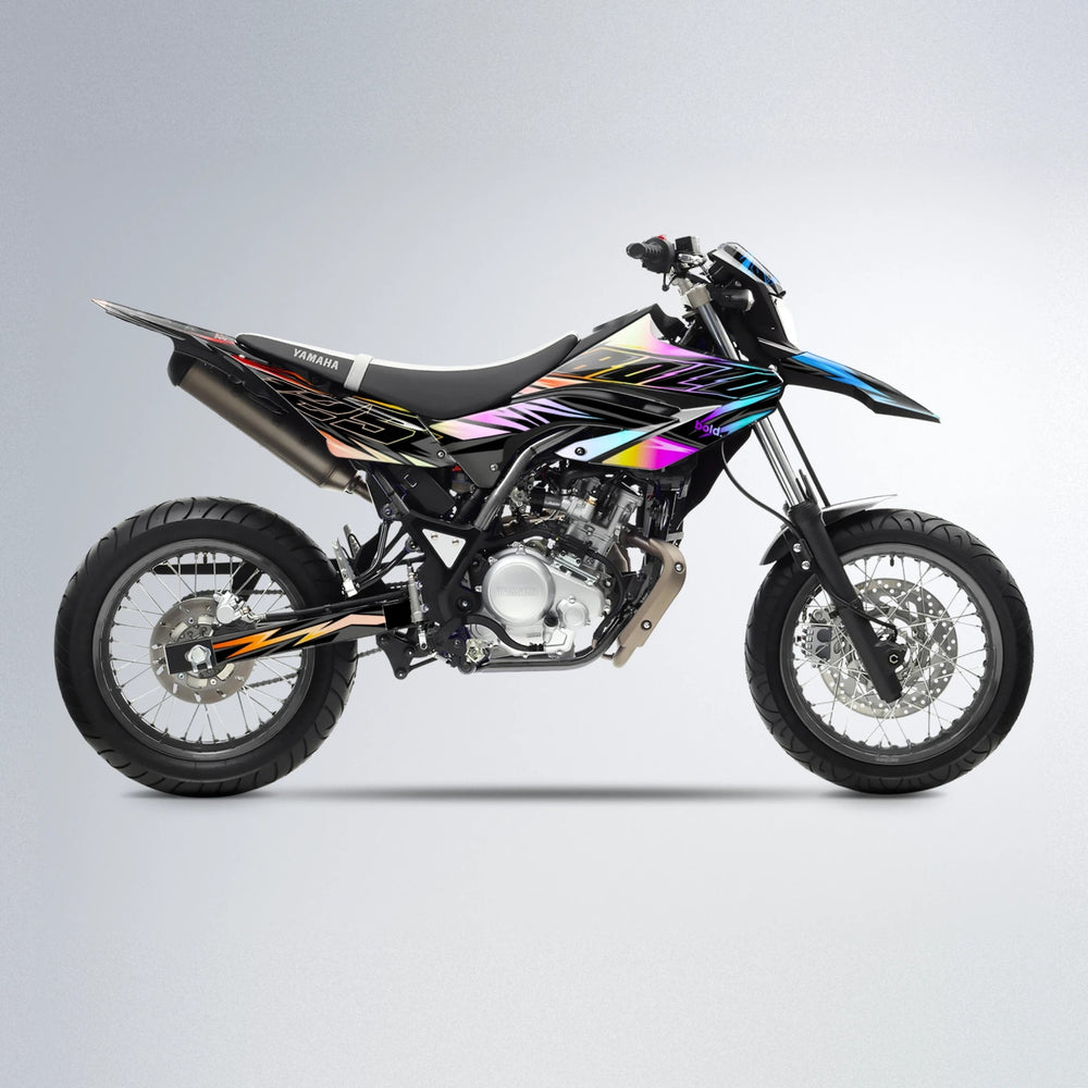 THUNDERSTRUCK Yamaha WR 125X supermoto graphics kit in Sunset Fade