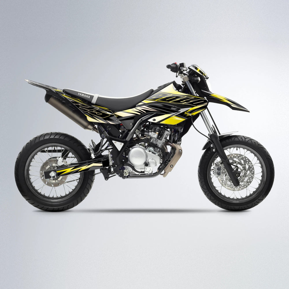 THUNDERSTRUCK Yamaha WR 125X supermoto graphics kit in Yellow