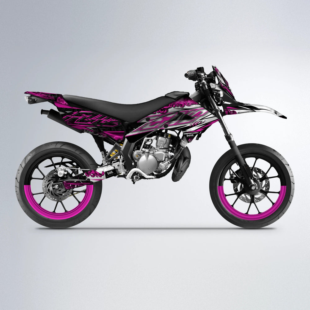 TIDAL Derbi Senda supermoto graphics kit in Pink