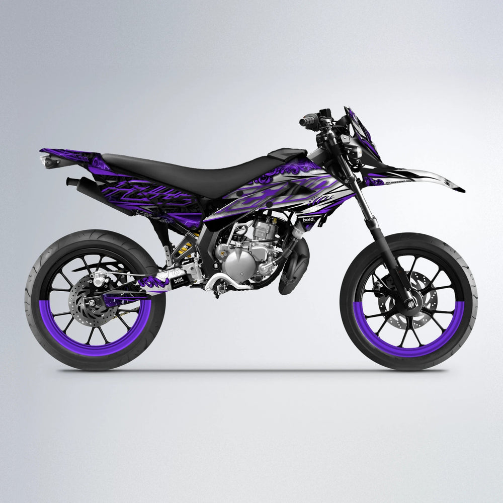 TIDAL Derbi Senda supermoto graphics kit in Purple