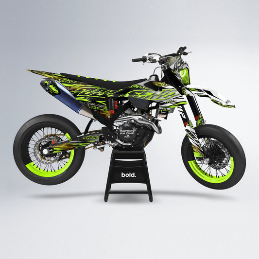 TIDAL supermoto graphics kit in Yellow