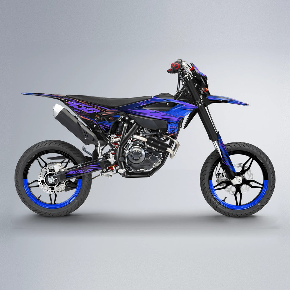 TOTH Beta supermoto graphics kit in Blue