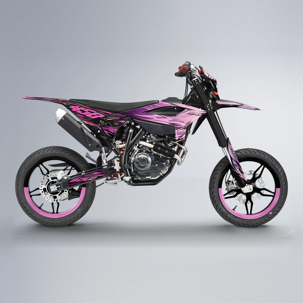 TOTH Beta supermoto graphics kit in Flamingo