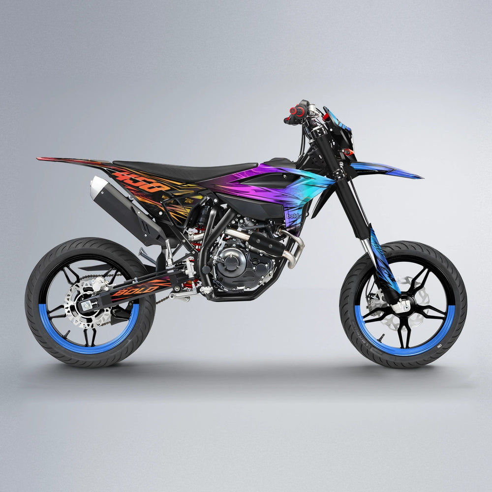 TOTH Beta supermoto graphics kit in Sunset Fade