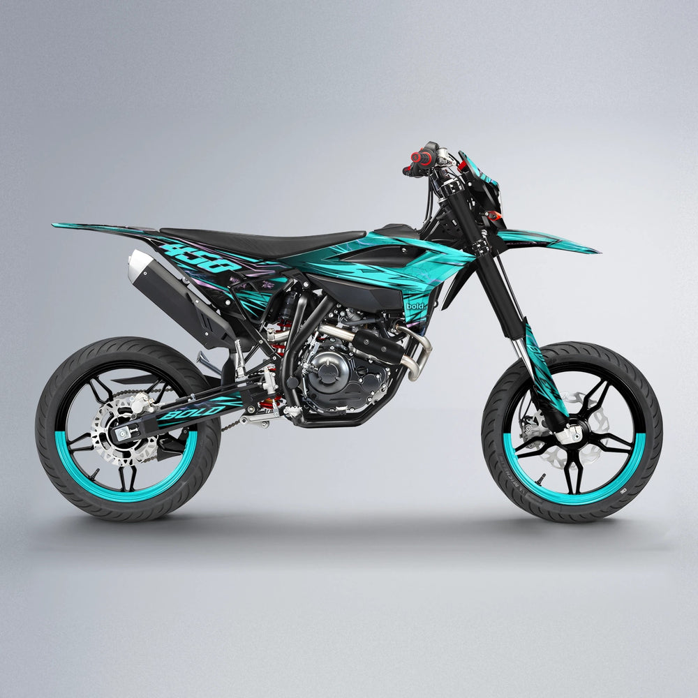 TOTH Beta supermoto graphics kit in Teal