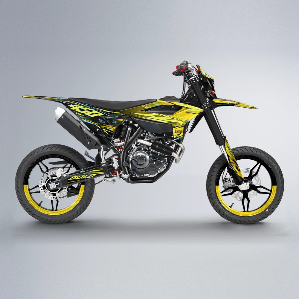 TOTH Beta supermoto graphics kit in Yellow