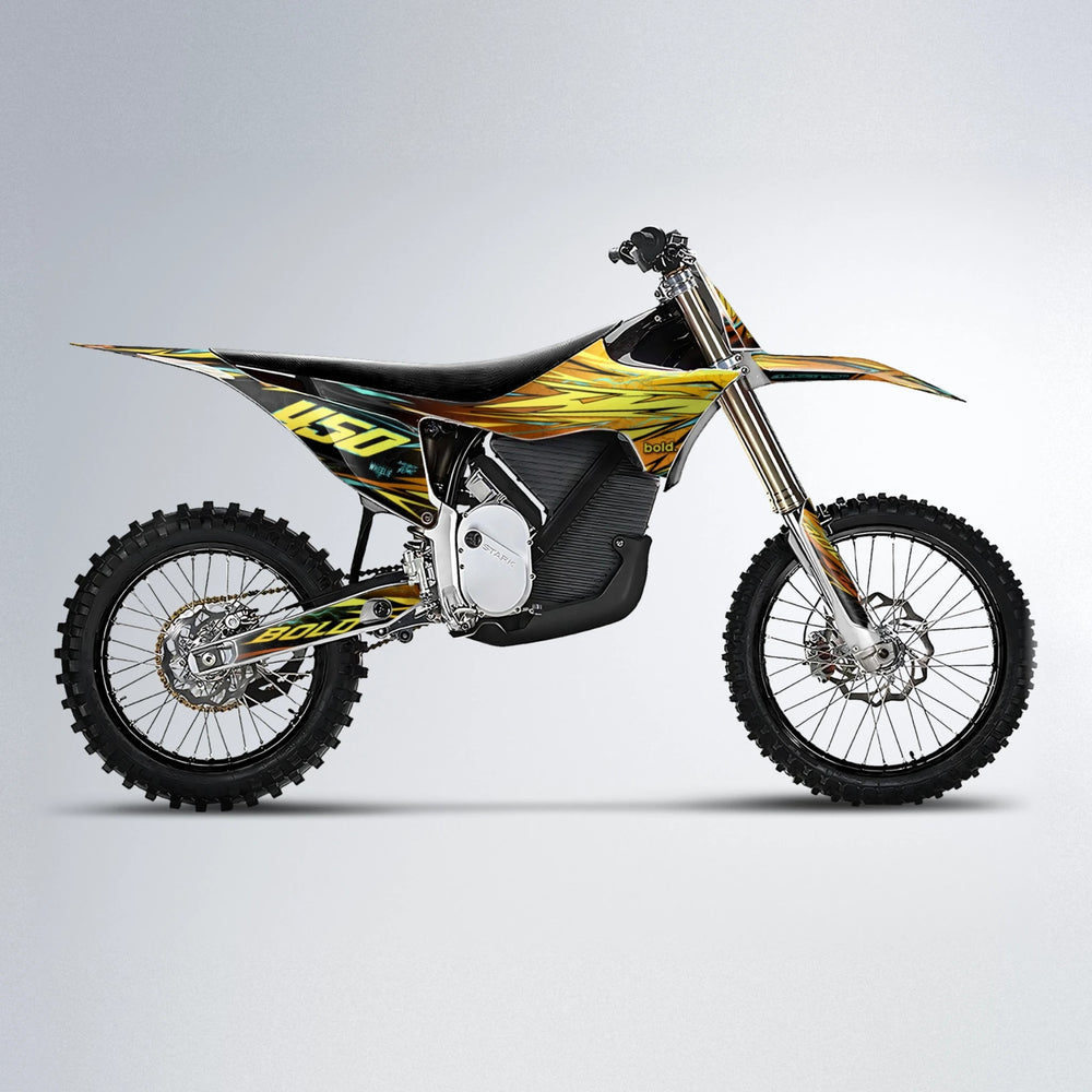 TOTH Stark Varg MX motocross graphics kit in Orange & Yellow