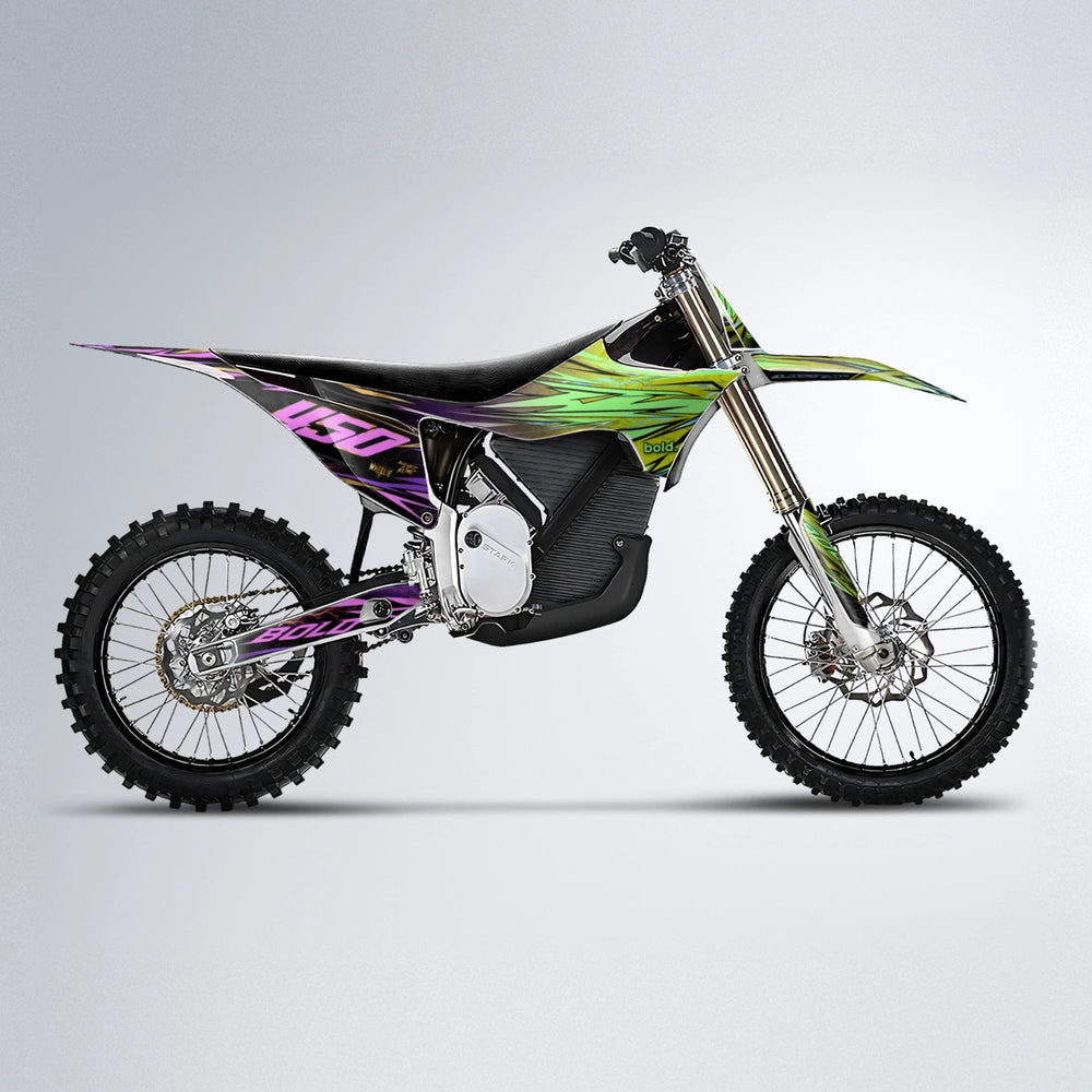TOTH Stark Varg MX motocross graphics kit in Purple & Yellow