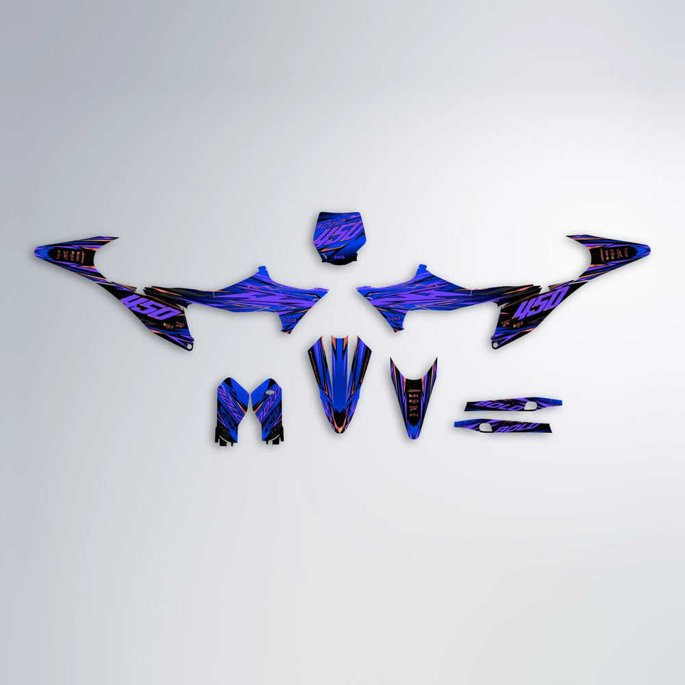 TOTH Stark Varg SM graphics kit parts layout in Blue