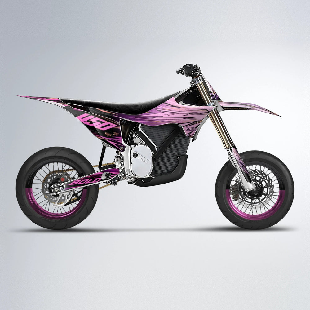 TOTH Stark Varg SM supermoto graphics kit in Flamingo