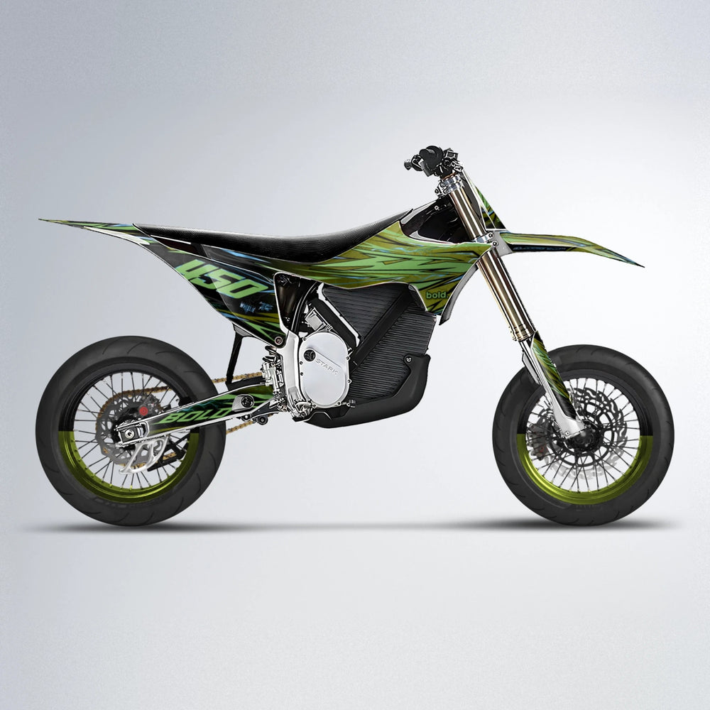 TOTH Stark Varg SM supermoto graphics kit in Olive