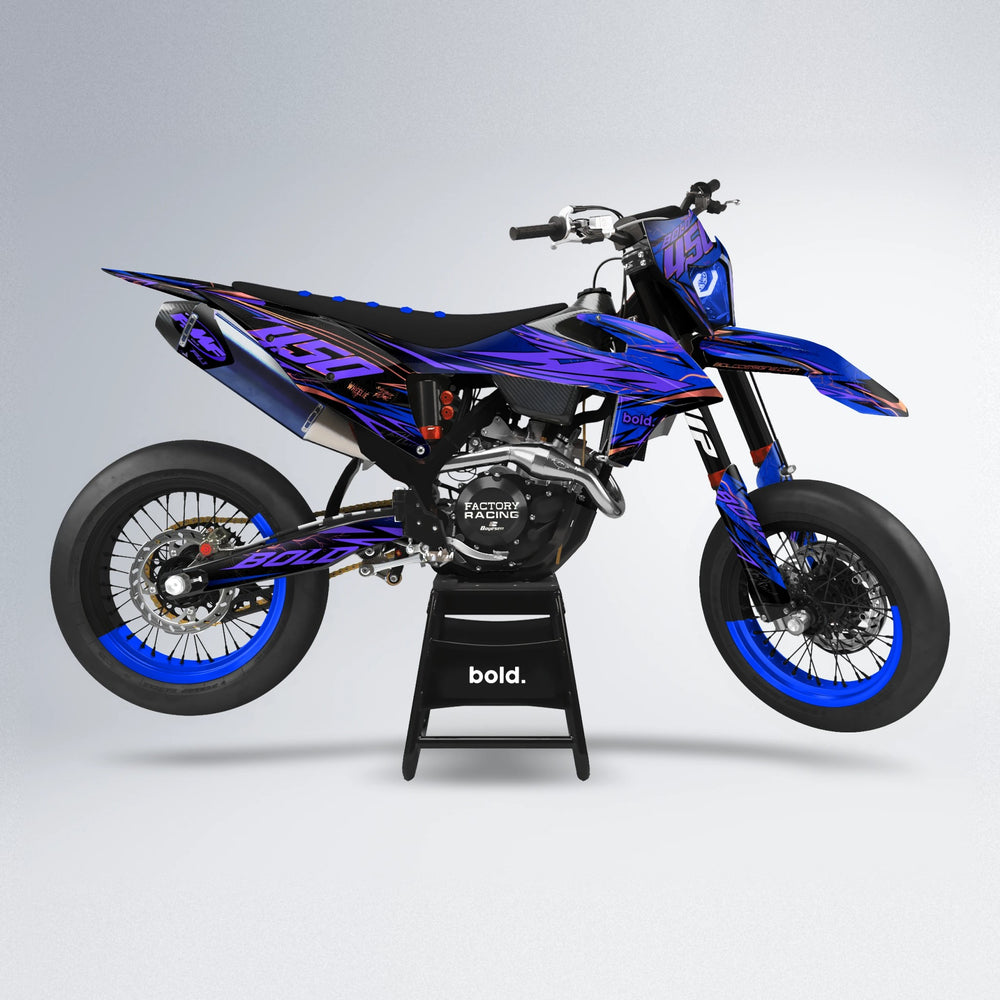 TOTH supermoto graphics kit in Blue