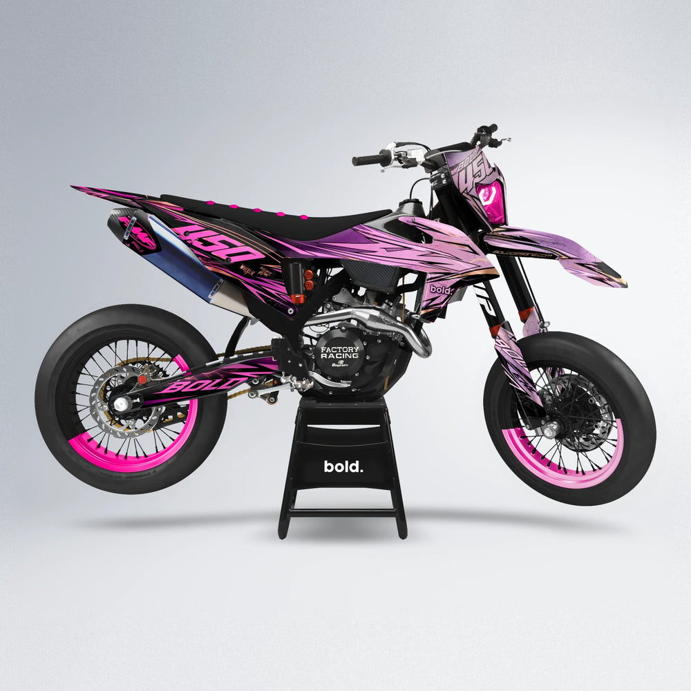 TOTH supermoto graphics kit in Flamingo