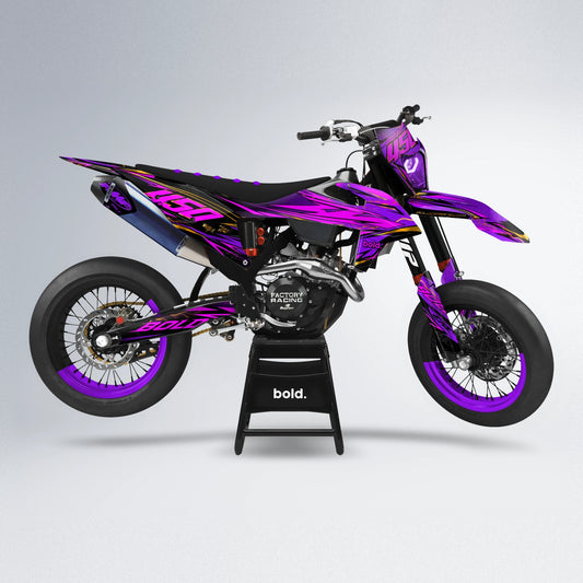 TOTH supermoto graphics kit in Purple