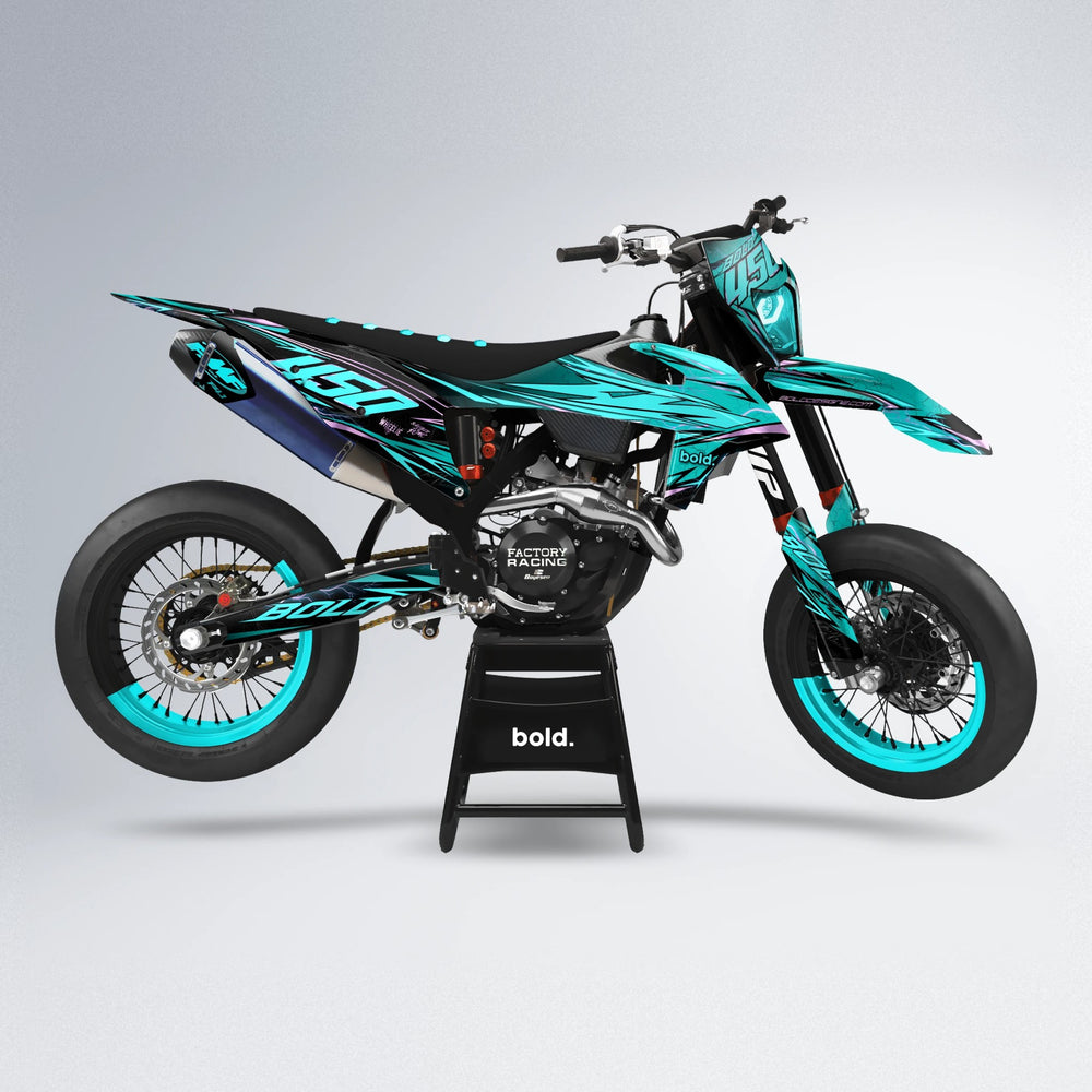 TOTH supermoto graphics kit in Teal