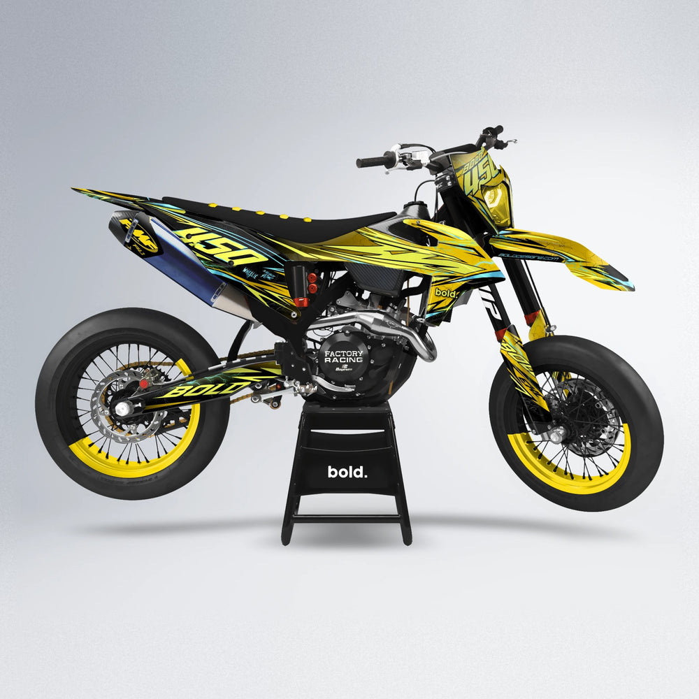 TOTH supermoto graphics kit in Yellow