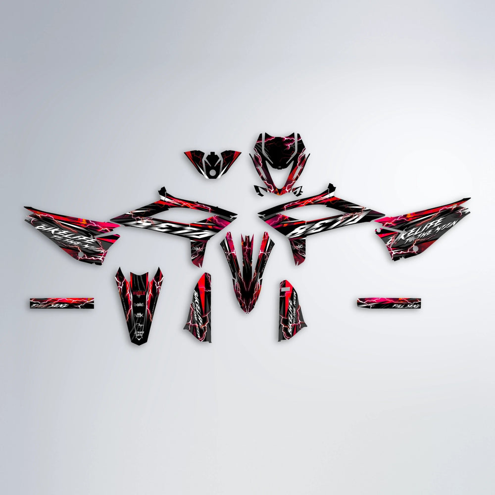 TRINITY Beta graphics kit parts layout in Black & Red