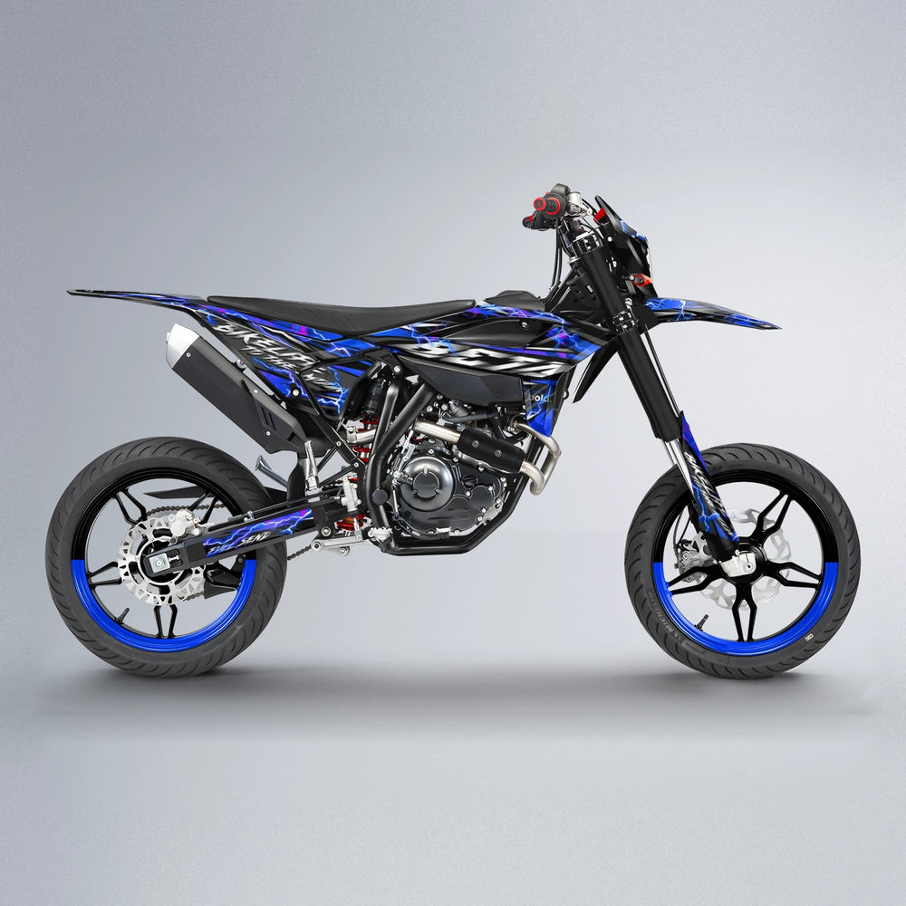 TRINITY Beta supermoto graphics kit in Blue