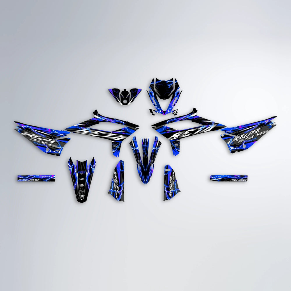 TRINITY Beta graphics kit parts layout in Blue