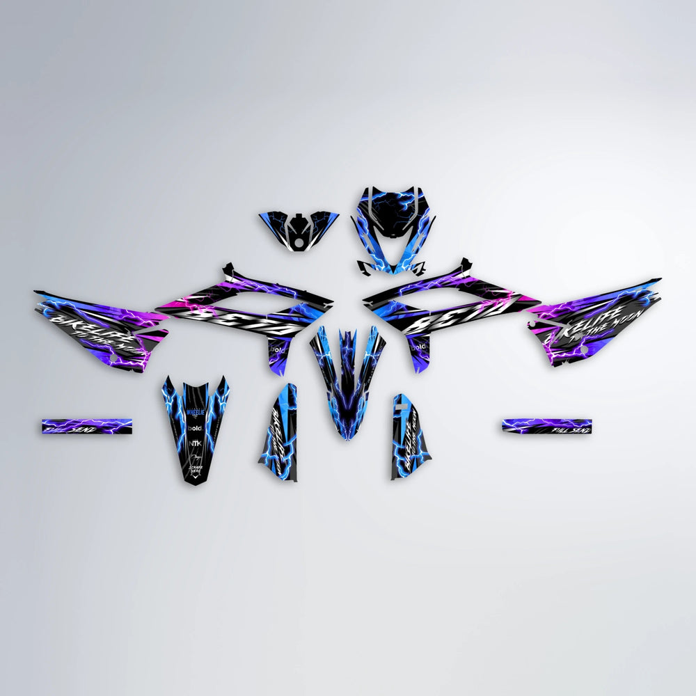 TRINITY Beta graphics kit parts layout in Blue Purple Fade