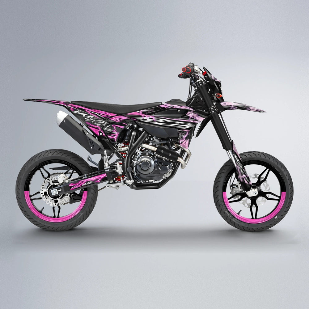 TRINITY Beta supermoto graphics kit in Flamingo