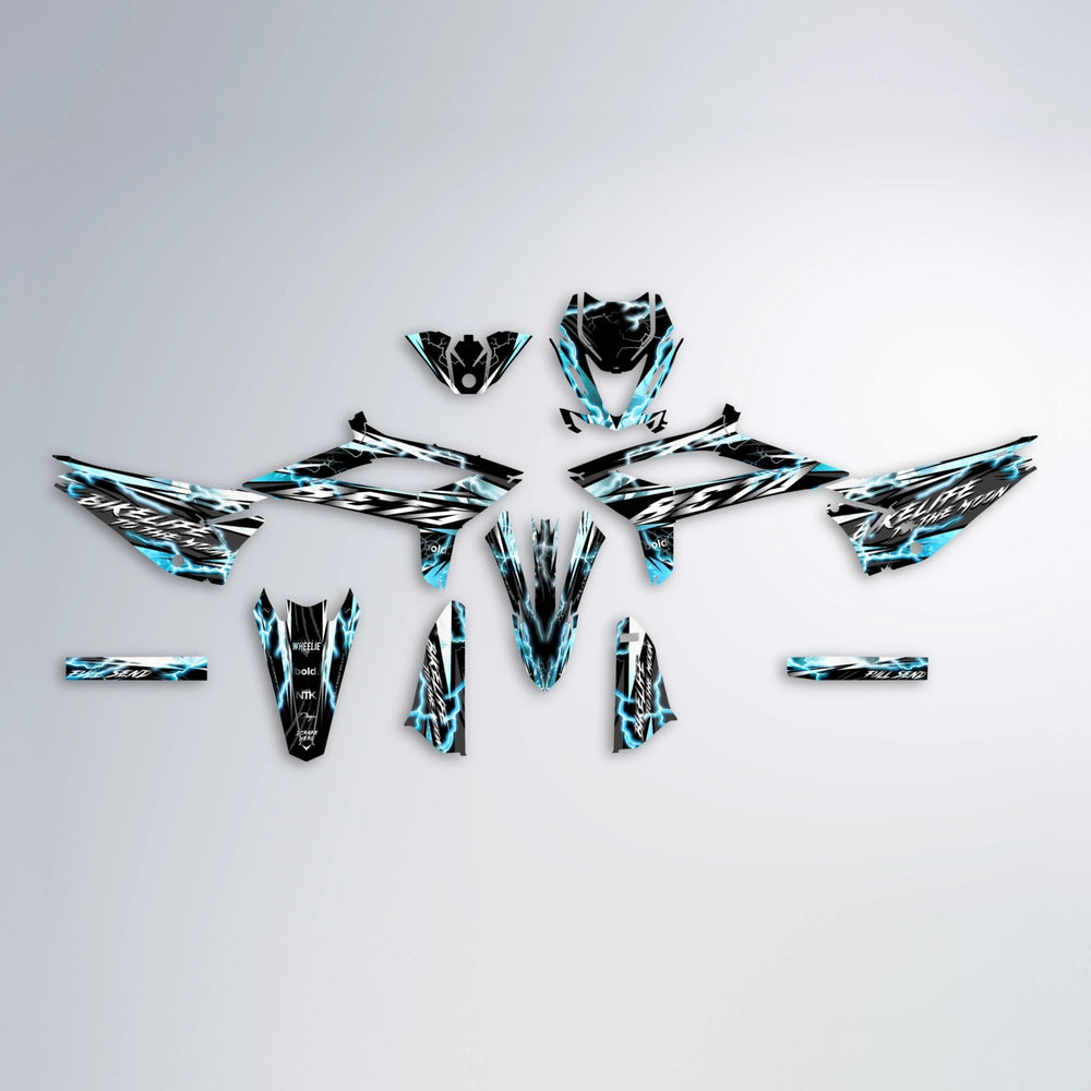 TRINITY Beta graphics kit parts layout in Light Blue & White