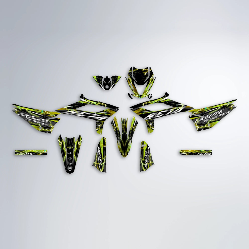 TRINITY Beta graphics kit parts layout in Olive