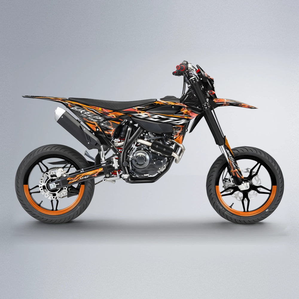 TRINITY Beta supermoto graphics kit in Orange