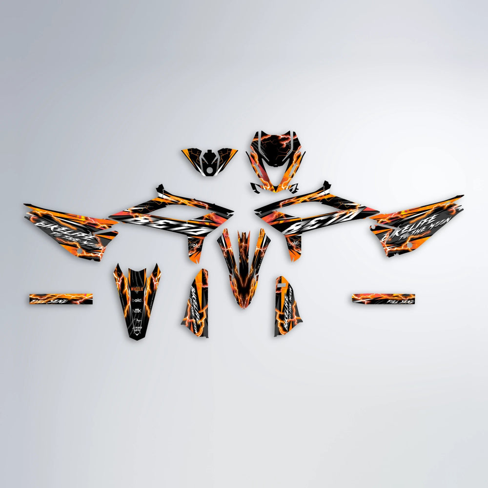TRINITY Beta graphics kit parts layout in Orange